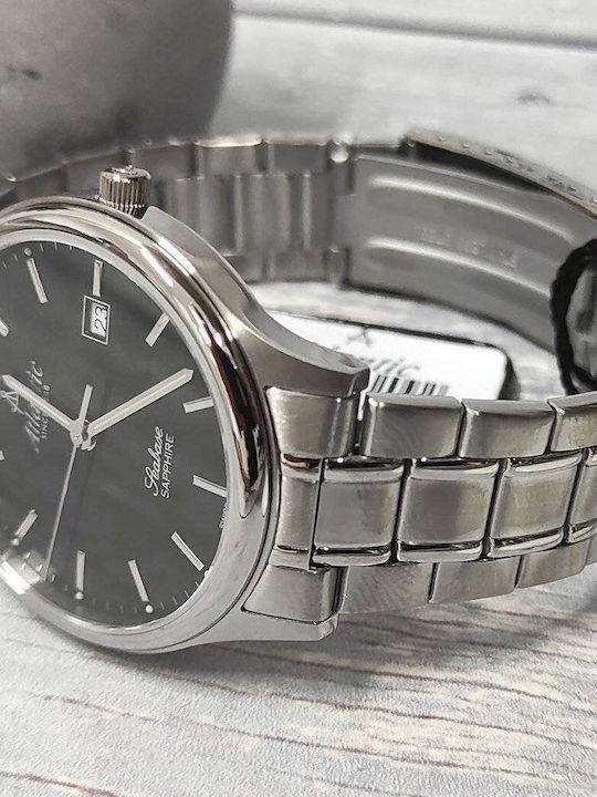 Men's Watch 40mm Battery with Silver Stainless Steel Bracelet