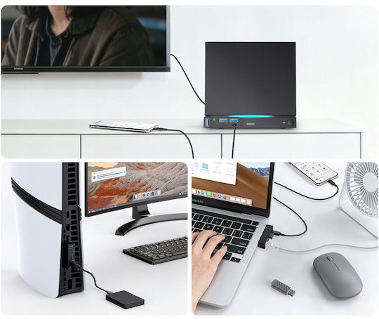 Jys Хъб Адаптер Usb 3.0 4-в-1 3x Usb-a 1x Usb-c 5 Gb S Ps5 Компютър Steam Machine Jys-sdm007-v2