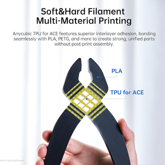 Anycubic TPU 3D Printer Filament Μαύρο 1kg