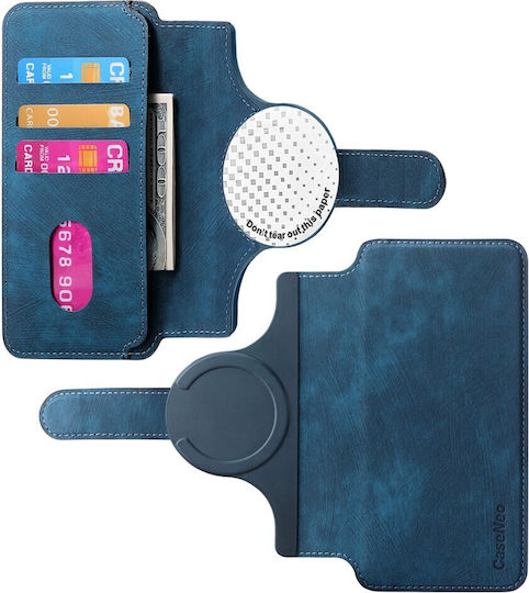 Caseneo Mw-03s Magnetic Detachable Wallet Case Smartphones 6.7 Inches Blue Universal Book Cover
