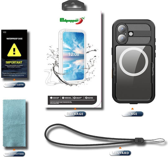 Redpepper Ip68 Waterproof Case Magsafe Iphone 17 Black