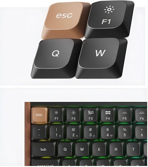 Keychron K3 Max SE K3M-F1 Безжична Гейминг Механична Клавиатура 75% с Keychron Milk POM Red суичове и RGB осветление (Международен английски) Сива