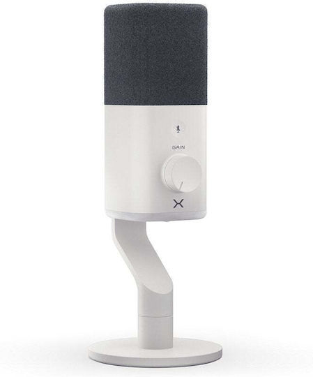 Qube Microphone XLR USB Tabletop In White Color
