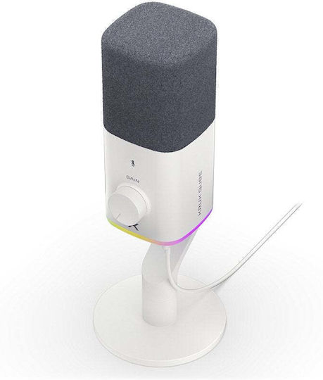 Qube Microphone XLR USB Tabletop In White Color