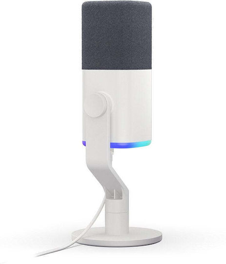 Qube Microphone XLR USB Tabletop In White Color