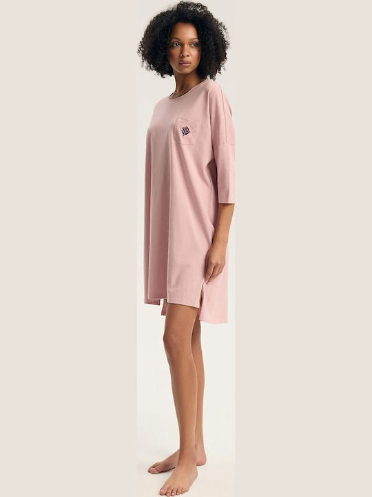Henderson Henderson Damen Sommer Nachthemd Rosa