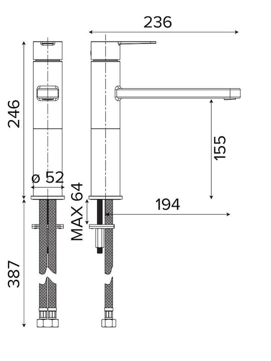 Phoran Kitchen Faucet Countertop