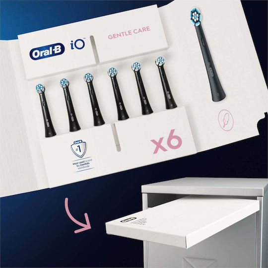 Oral-b Ersatzköpfe Elektrische Zahnbürstenköpfe Io Gentle Care Schwarze Verpackung 6 Stück