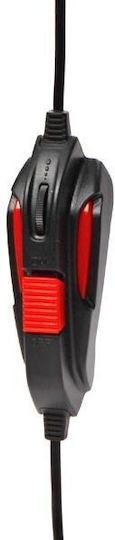Red Fighter H2 On Ear Gaming Headset cu conexiune 2x3,5mm Roșu