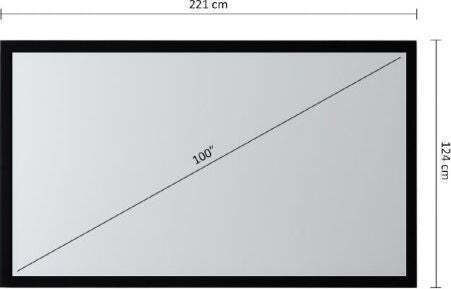 Maclean Energy Οθόνη Προβολής Projector Τοίχου με Λόγο Εικόνας 16:9 221x124cm / 100"