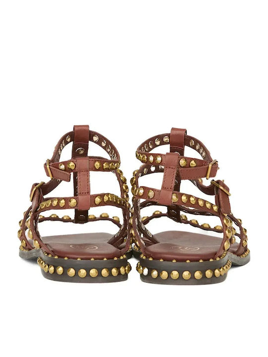 Play Combo C Δερμάτινα Flache Sandalen für Damen Grau