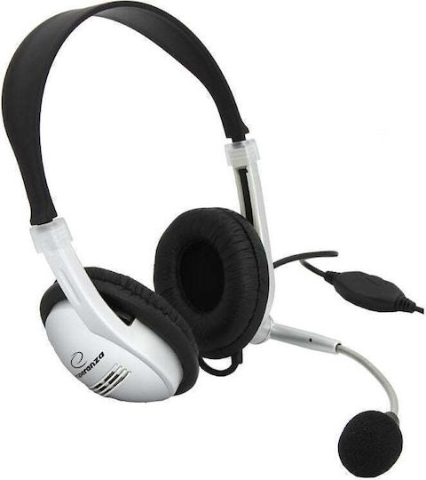 Esperanza EH115 Auf dem Ohr Multimedia-Headsets mit Mikrofon und Verbindung 3,5 mm Klinke in Schwarz Farbe