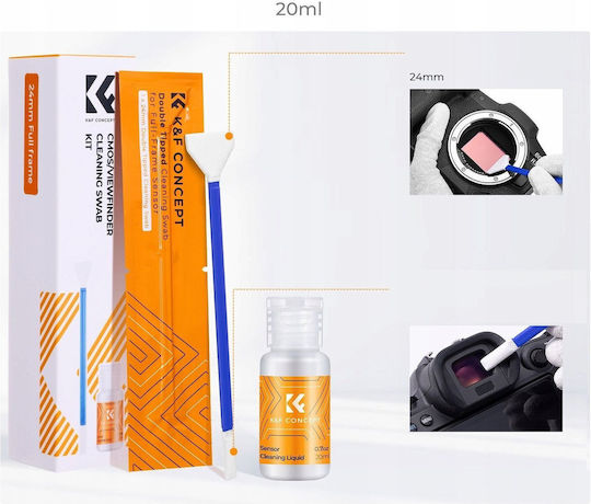 Full Frame Viewfinder Sensor Cleaning Kit Kf 24mm K&F Fluid 5x Spatulas Kf08.081
