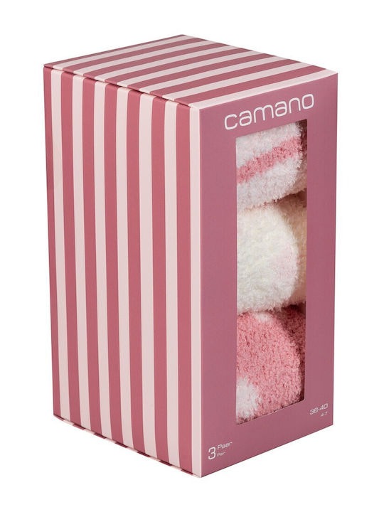 Camano Γυναικείες Κάλτσες Ροζ 3Pack
