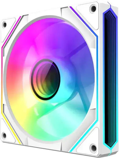 GameMax VEGMFN12AS8IPWH Ventilator Carcasă 120mm (1600rpm / 44.35cfm) cu Iluminare ARGB Alb