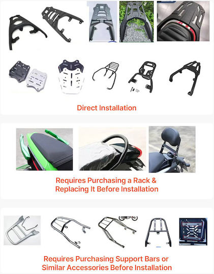 Vevor Motorrad-Topcase Aluminium 65lt Silber