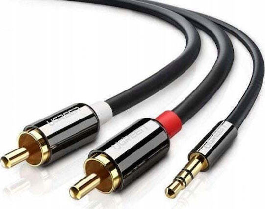 Gembird Καλώδιο 3,5 mm Stecker - 2x RCA-Stecker Schwarz 1.5m (31553)