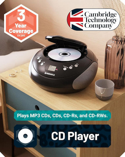 Majority Oakcastle CD250 Portable CD Player Boombox Bluetooth FM