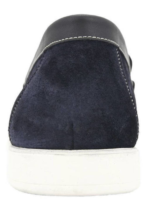 Suede Herren Mokassins in Blau Farbe