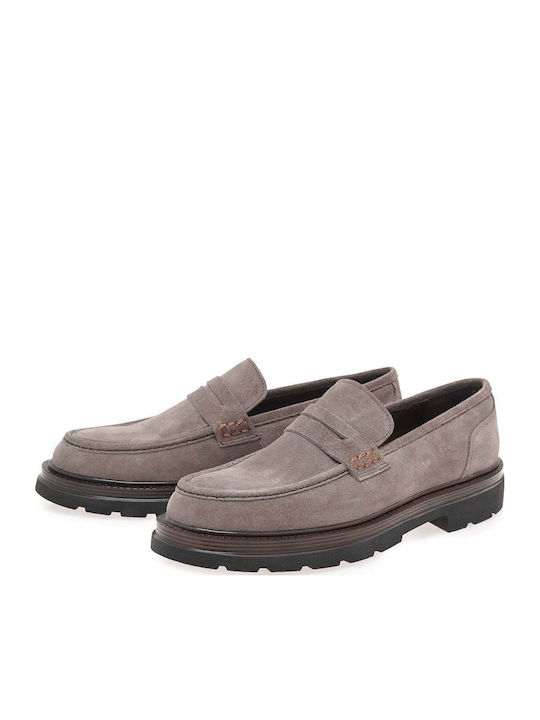 Suede Ανδρικά Loafers σε Γκρι Χρώμα