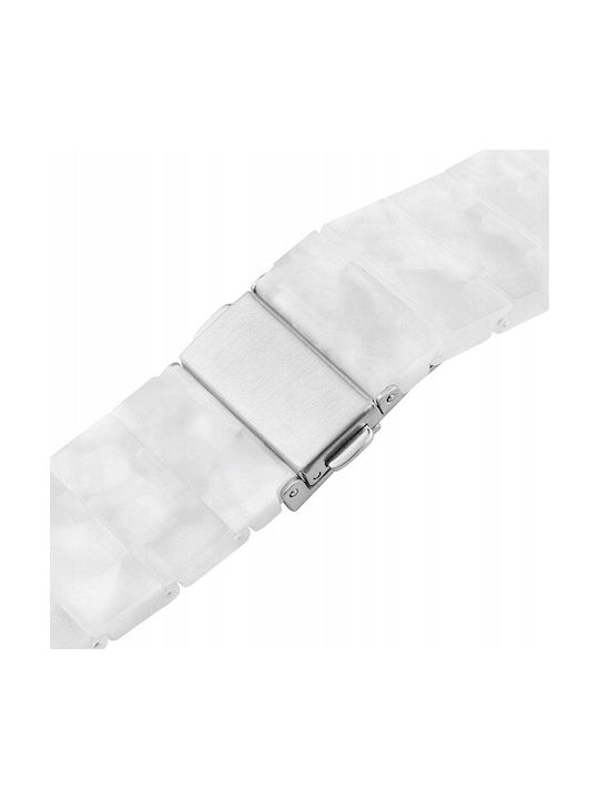 Fixed Каишка от смола Бързо освобождаване 22 mm Смарт часовник Cloud White