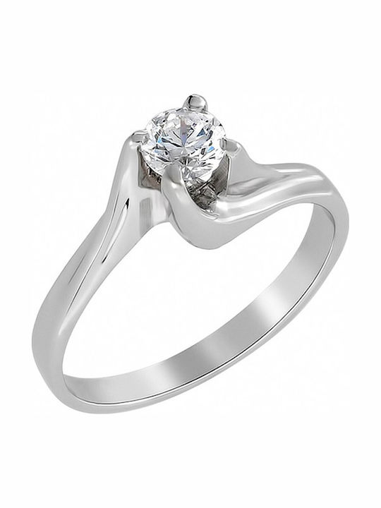 VTJ Einzelner Steine Ringe aus Silber mit Diamant