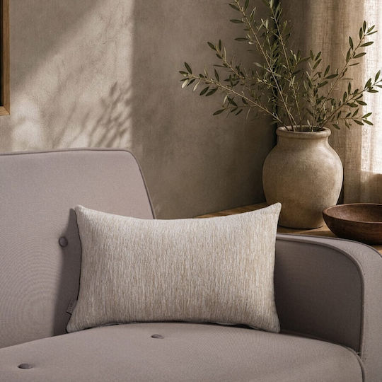 Teoran Διακοσμητική Μαξιλαροθήκη Kent Ivory Cream 65x65εκ.