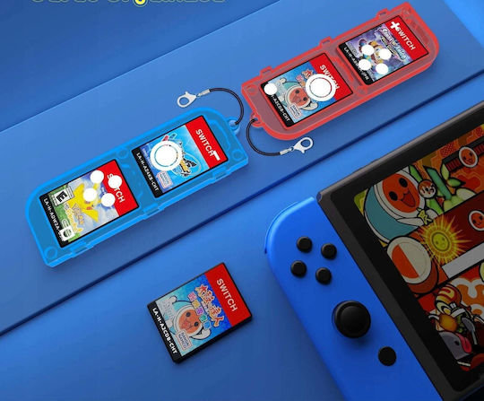 Jys Box Case Case Case Case Case Case Game Card Box Nintendo Switch Oled Transparent Blue-red