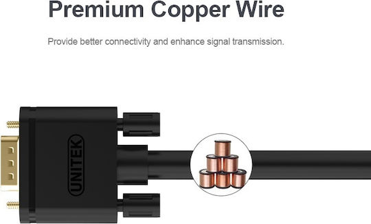 Unitek VGA male to VGA male Black 3m Cable (Y-C504G)