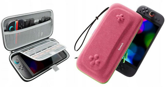 Harte Starre Hülle Koffer Nintendo Switch 2 G11 Rosa-Grün