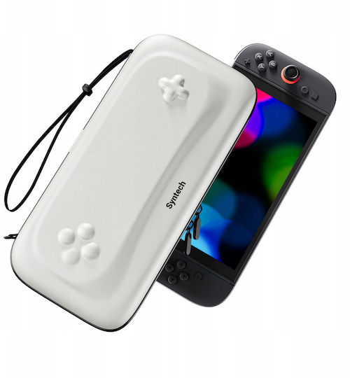 Carcasă rigidă tip valiză pentru Nintendo Switch 2 G11 Alb Alb-deschis Negru Curea