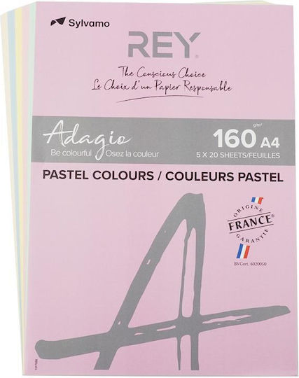 Rey Adagio Χαρτί Εκτύπωσης A4 160gr/m² 250 φύλλα