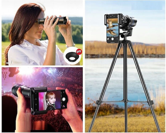 Apexel Телефото Zoom Оптичен Фокус Обектив 20-40x + Статив Apexel Смартфон Apl-20-40xjj029