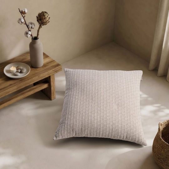 Teoran Decorative Pillow Case Joliet Ivory Pearl 65x65cm