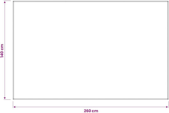 vidaXL Tischdecke Weiß Crem 140x260cm