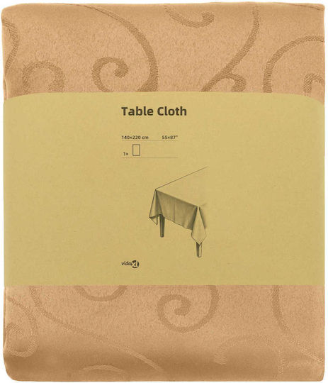 vidaXL Beige Tischdecke 140x220cm