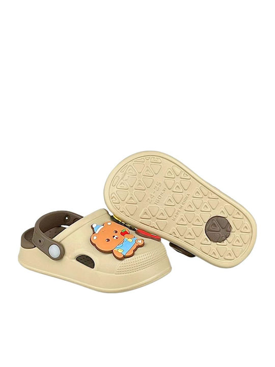 Kids Beach Clogs Brown