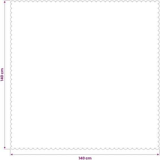 vidaXL vidaXL Tischdecke Weiß 140x140cm