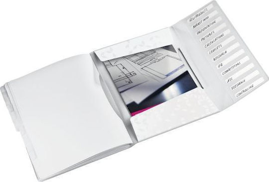 Leitz File Folder for A4 Paper White 12 Pieces Wow