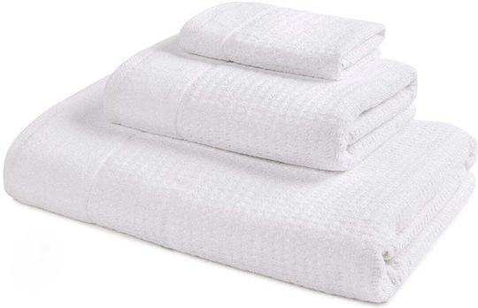 Aigaion Set Badetücher 3 Stück Weiße Gewicht 600gr/m²