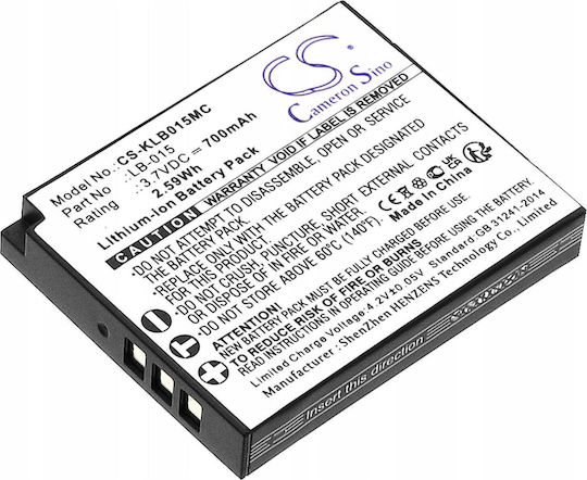 Wiederaufladbare Kamera-Batterie Cameron Sino Lb-015 Für Kodak Wpz2 Wp Z2 Cs-klb015mc