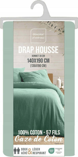 Douceur d'Intérieur Double Fitted Bed Sheet 140x190cm Angelia