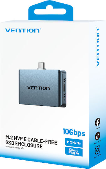 Vention Θήκη για Σκληρό Δίσκο M.2 SATA III NVME με σύνδεση USB 3.2 Type-C