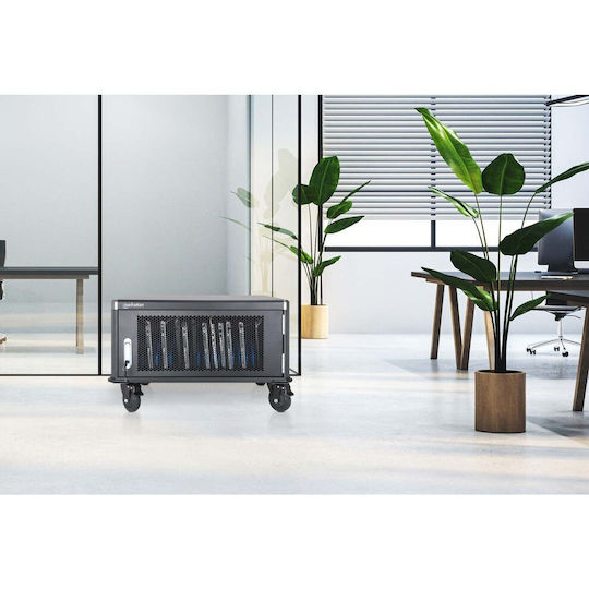 Manhattan Manhattan Station Cabinet Charging Cart 20 Laptops 16" 20 Ac 230v Sockets