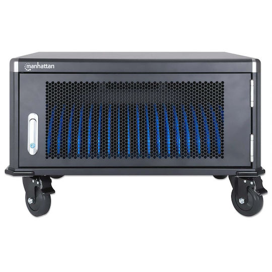 Manhattan Manhattan Station Cabinet Charging Cart 20 Laptops 16" 20 Ac 230v Sockets