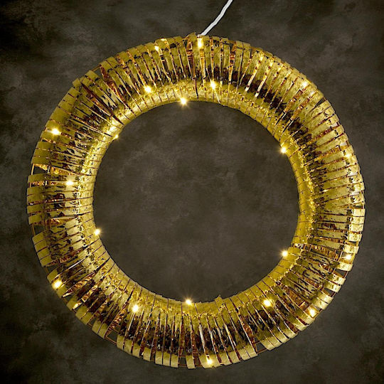 Victoria Sport Christmas Decorative Wreath With Diameter 40cm Gold