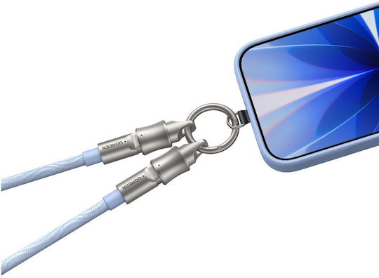 Ugreen L508 Cable USB-C male - USB-C 60W PD Μπλε 1.2m 35511