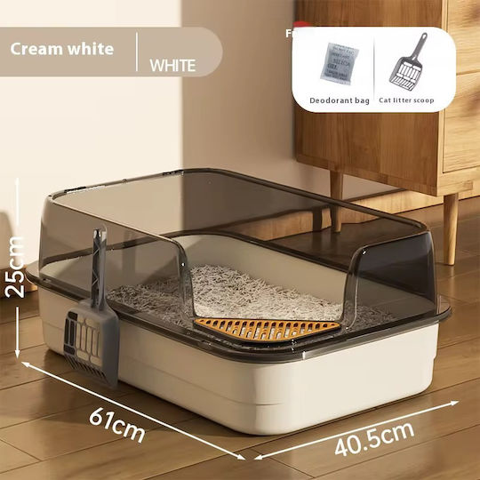 Pet's Choice Katzenklo mit Sieb Weiß M61 x P40.5 x H25cm