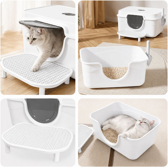 Pet's Choice Katzenklos Geschlossene mit Sieb Weiß M63 x B43 x H35cm