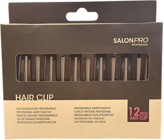 Клипове За Коса 12 Бройки Salon Pro Метални Клипсове За Коса 10см